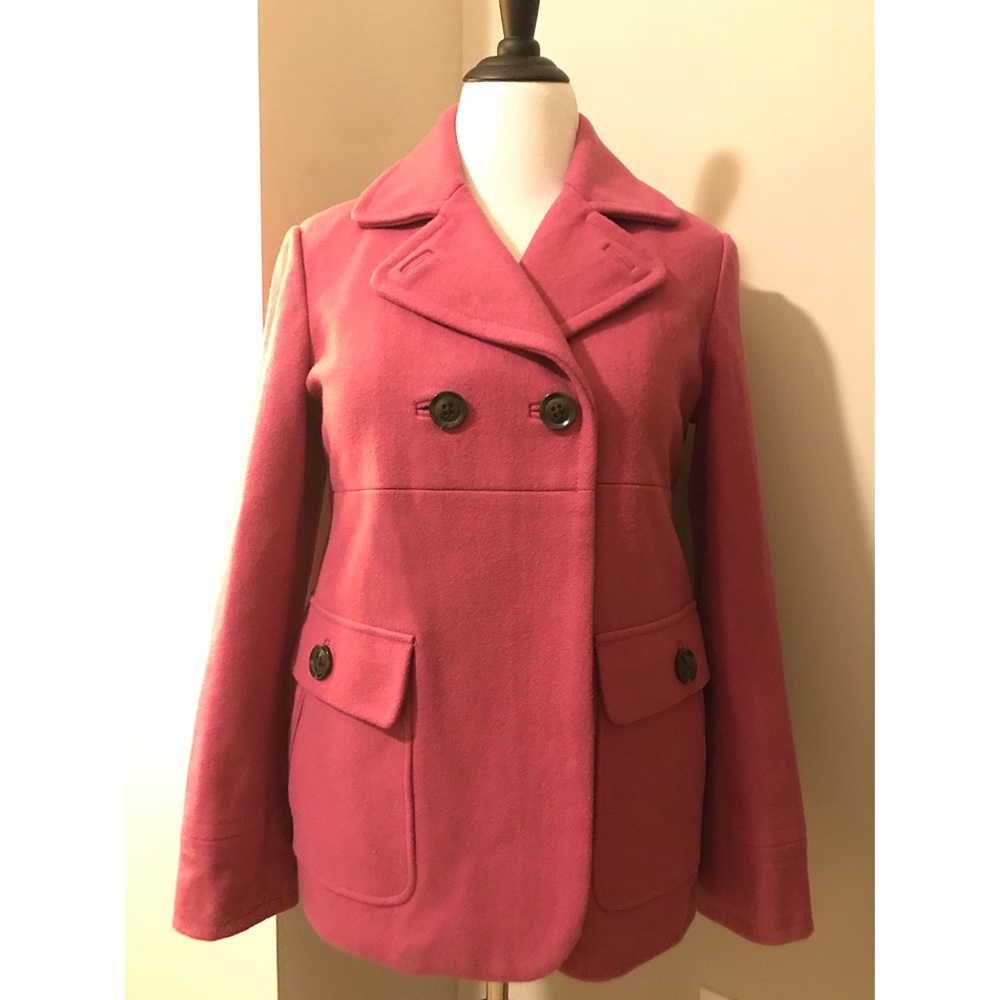GAP Rose Pink Double-Breasted Pea Coat